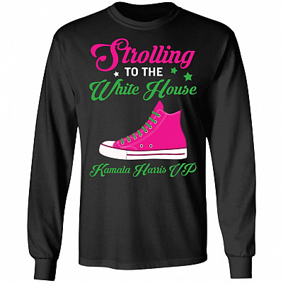 Chucks And Pearls Kamala Sweatshirt, Black, Long Sleeve
