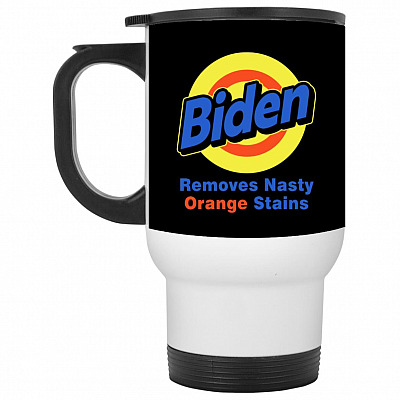 14 oz. White Travel Mug