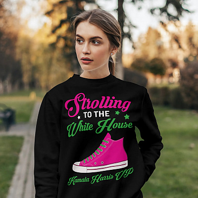 Alternative view of Chucks And Pearls Kamala   Hoodie - Kamala Harris VP Mr Vice President Sweatshirt