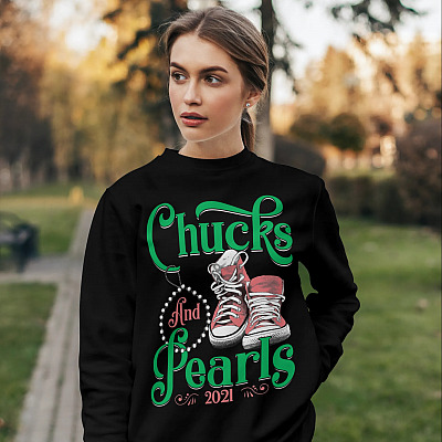 Alternative view of 2021 Chucks And Pearls Kamala   Hoodie - Kamala Harris Mr Vice President VP Sweatshirt