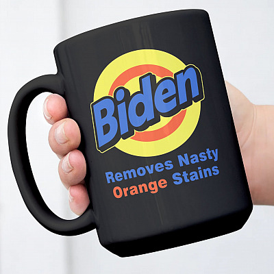 Alternative view of Biden Removes Nasty Orange Stains Vote Democrat Coffee Mug - Joe Biden Is My President 46th President Mug