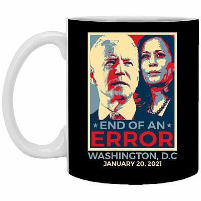 End Of An Error, Black, 11 oz. White Mug
