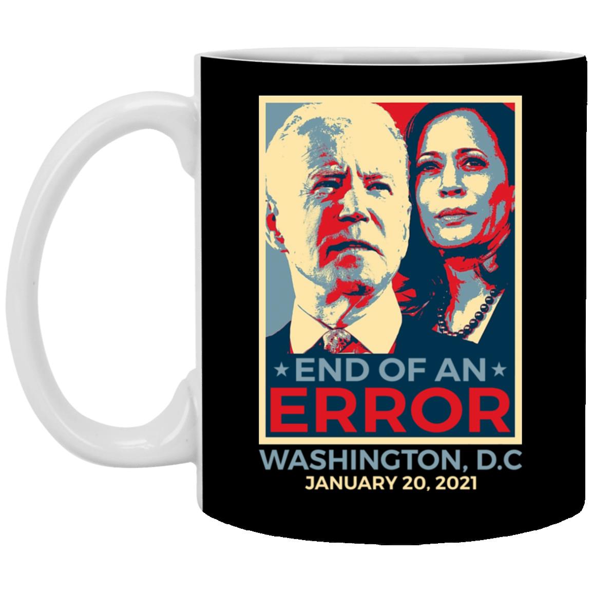 End Of An Error, Black, 11 oz. White Mug