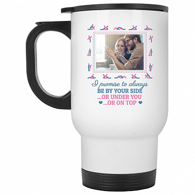 14 oz. White Travel Mug