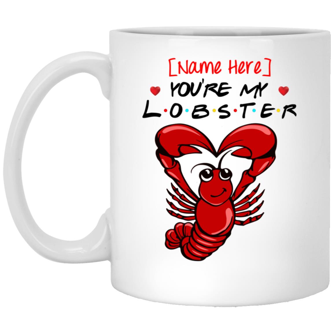Lobster, White, 11 oz. White Mug