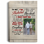 Personalized Photo To My Husband I Wish I Could Turn Back The Clock Wrapped Framed Canvas Prints - Unframed Poster, White, 0.75'' Framed Canvas
