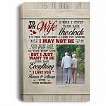 Personalized Photo To My Wife I Wish I Could Turn Back The Clock Wrapped Framed Canvas Prints - Unframed Poster, White, 0.75'' Framed Canvas