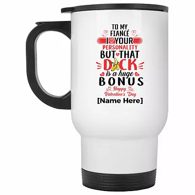 14 oz. White Travel Mug