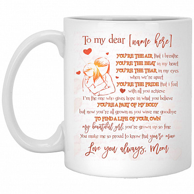 Personalized to My D, White, 11 oz. White Mug