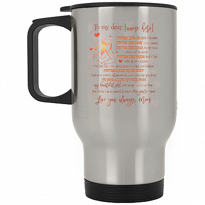 14 oz. Silver Travel Mug