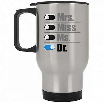 14 oz. Silver Travel Mug