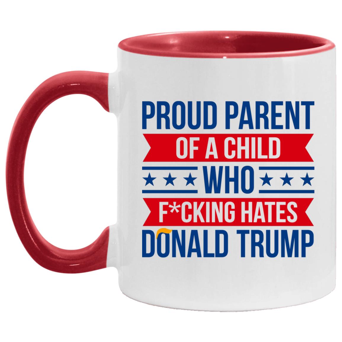 Proud Accent Mug, White/Red, 11 oz. Accent Mug