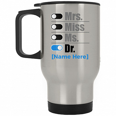 14 oz. Silver Travel Mug