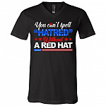 Red Hat Shirt, Black, V-Neck T-Shirt