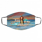 Jesus Is My Valentine Washable, White, Cloth Face Cover – Medium/Large Jesus Is My Valentine Washable, White, Cloth Face Cover – Medium/Large