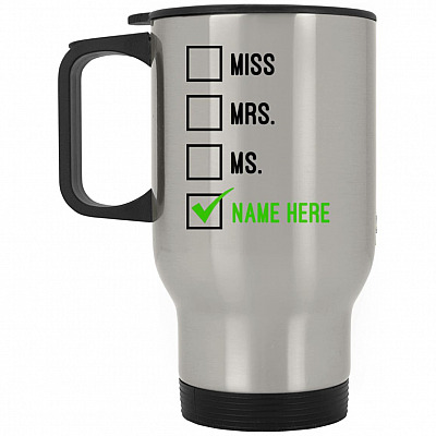 14 oz. Silver Travel Mug