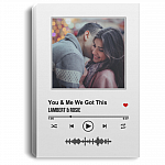 Personalized Photo Our Soundtrack Gallery Wrapped Framed Canvas Prints-Unframed Poster-Home Decor Wall Art, White, 0.75'' Framed Canvas