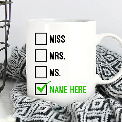 Alternative view of Personalized Graduation Gifts Miss Mrs Ms Dr Ceramic Coffee Mug - Beer Stein - Water Bottle - Color Changing Mug