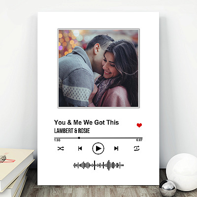 Alternative view of Personalized Photo Our Soundtrack Gallery Wrapped Framed Canvas Prints-Unframed Poster-Home Decor Wall Art