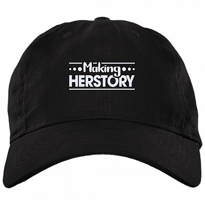 Kamala Harris Making Herstory Inauguration Day 2021 Twill Cap - High-Profile Snapback Hat - Trucker Hat, Black, Brushed Twill Dad Cap