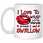 I Love to Wrap Mug, White, 11 oz. White Mug