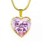 He Will Order His Angel To Protect You Wherever You Go PSALM 91:11 Heart Pendant Necklace - Heart Luxury Necklace (Gold Plated)