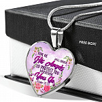 He Will Order His Angel To Protect You Wherever You Go PSALM 91:11 Heart Pendant Necklace - Heart Luxury Necklace (Silver)