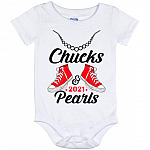 Chucks and Pearls 2021, White, Baby Onesie - 12 Month
