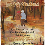 Personalized King Blanket, White, Cozy Plush Fleece Blanket - 50x60