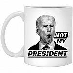 Not My President Pro Trump Ceramic Mug, White, 11 oz. White Mug