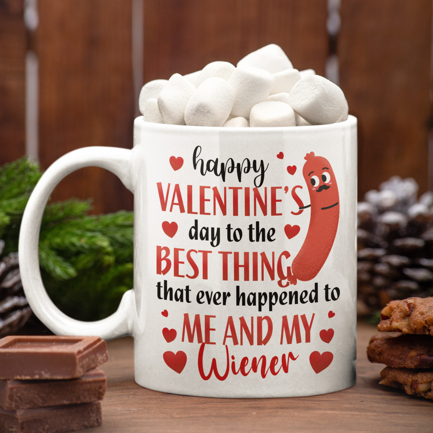 9VT. UU TIEN Happy Valentine's Day My Wiener mug mockup