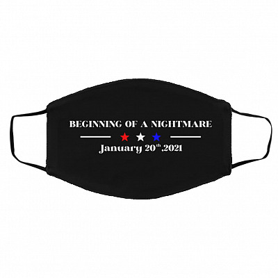 Beginning Mask, Black, Cloth Face Cover – Medium/Large