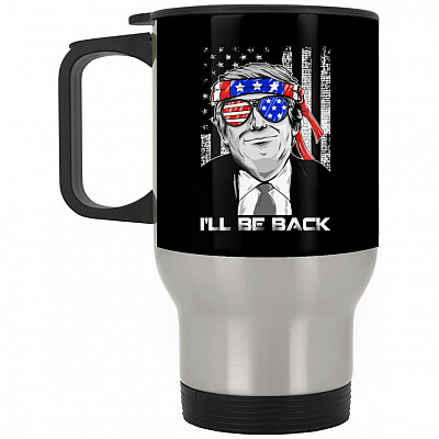 14 oz. Silver Travel Mug