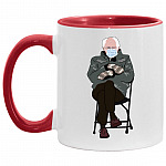 Bernie Inauguration 2021 Accent Mug, White/Red, 11 oz. Accent Mug