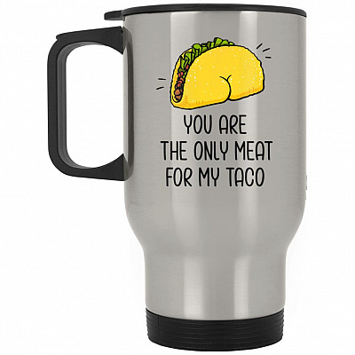 14 oz. Silver Travel Mug