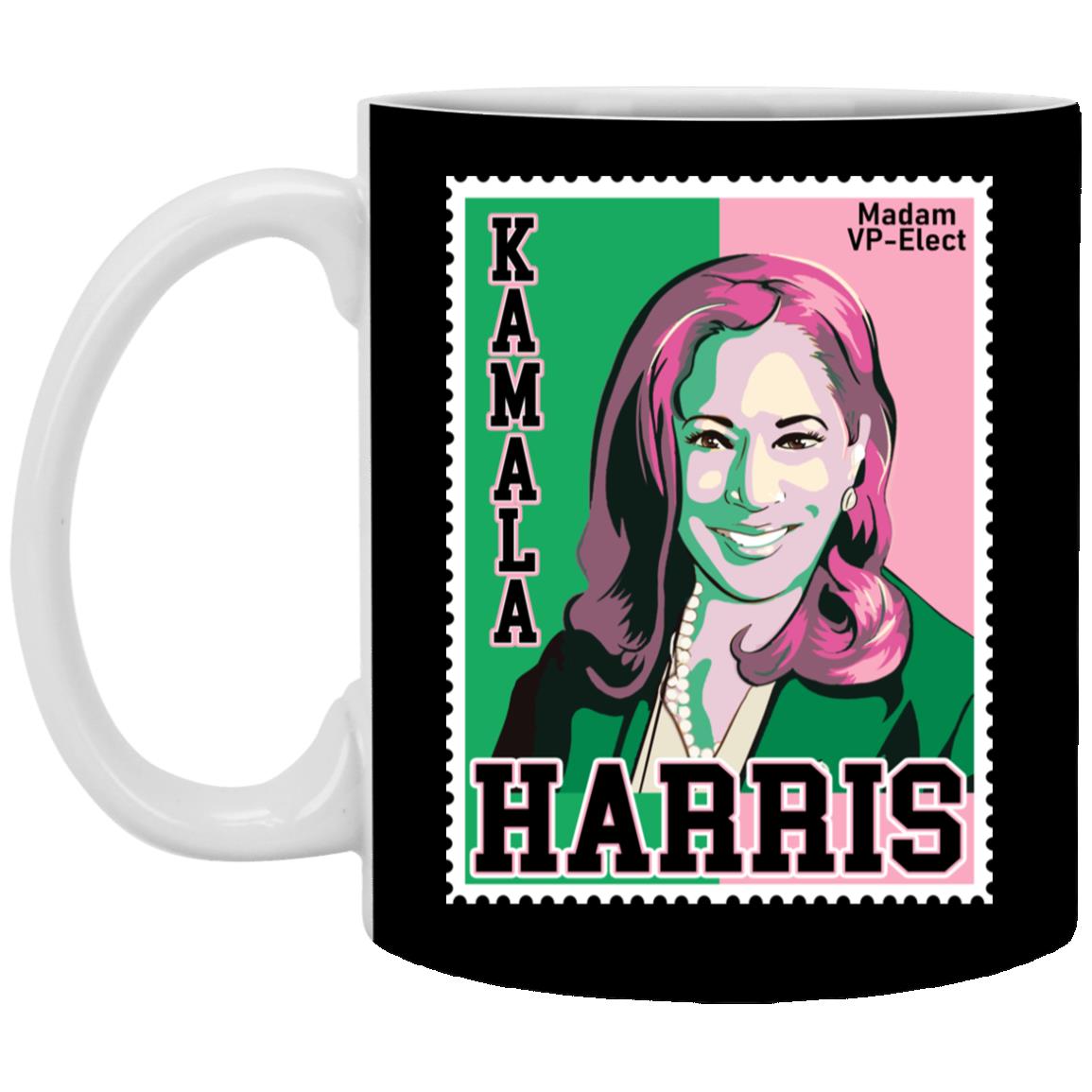 Kamala AKA 1908 Sorority Madam Mug, Black, 11 oz. White Mug