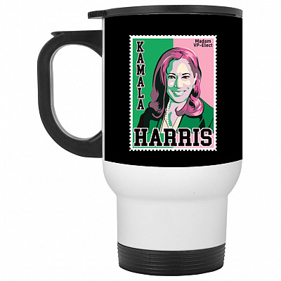 14 oz. White Travel Mug