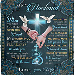 To My Husband When You Wrap Blanket, White, Cozy Plush Fleece Blanket - 50x60