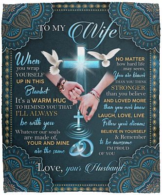 To My Wife When You Wrap Yourself Blanket, White, Cozy Plush Fleece Blanket - 50x60