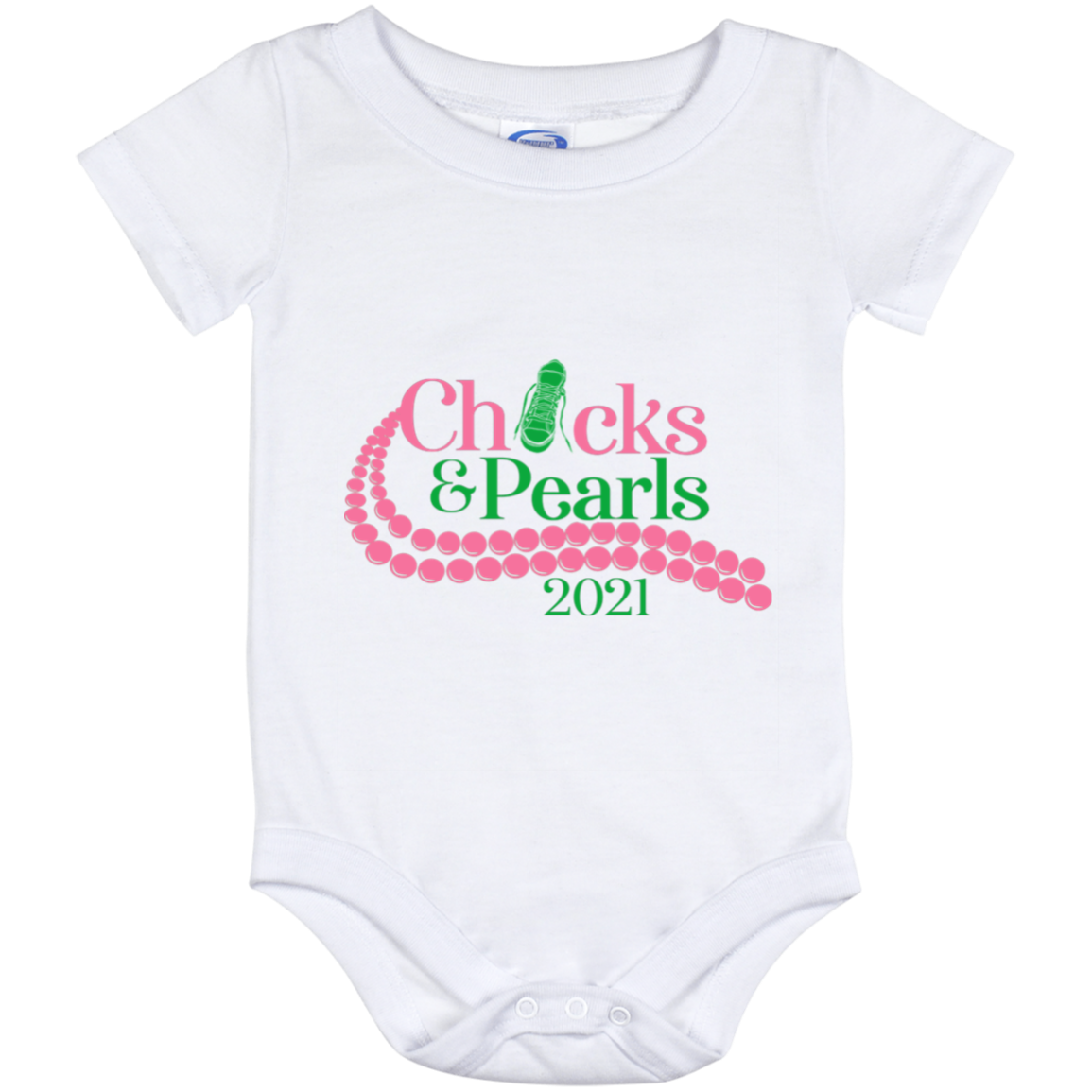 Chucks and Pearls - Kamala Harris Feminist Empower Baby Onesie - Infant Newborn Bodysuit, White, Baby Onesie - 12 Month Chucks and Pearls - Kamala Harris Feminist Empower Baby Onesie - Infant Newborn Bodysuit, White, Baby Onesie - 12 Month
