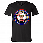 Anti Trump Lock Him T-Shirt - V Neck, Black, V-Neck T-Shirt