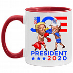 46th President Biden Won Accent Mug, White/Red, 11 oz. Accent Mug