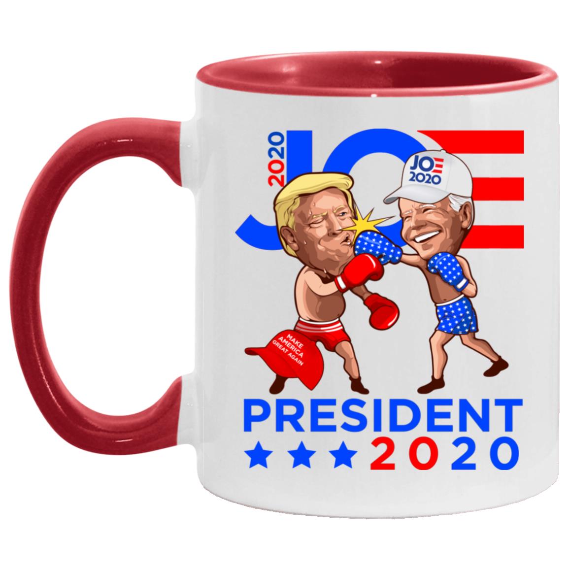 46th President Biden Won Accent Mug, White/Red, 11 oz. Accent Mug