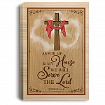 As For Me And My House We Will Serve The Lord Gallery Wrapped Framed Canvas Prints - Unframed Poster, White, 0.75'' Framed Canvas
