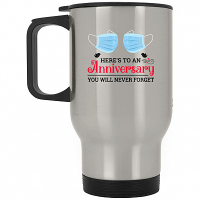 14 oz. Silver Travel Mug