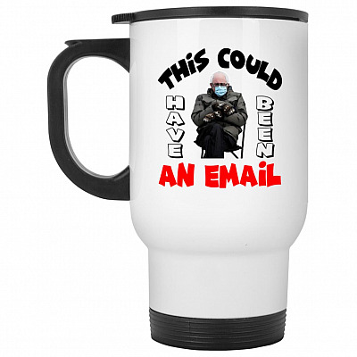 14 oz. White Travel Mug