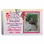 Personalized Photo Memorial The Ones We Love Never Go Away They Walk Beside Us Framed Canvas - Unframed Poster, White, 0.75'' Framed Canvas