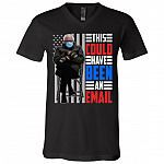 3005 Unisex Jersey SS V-Neck T-Shirt, Black, V-Neck T-Shirt