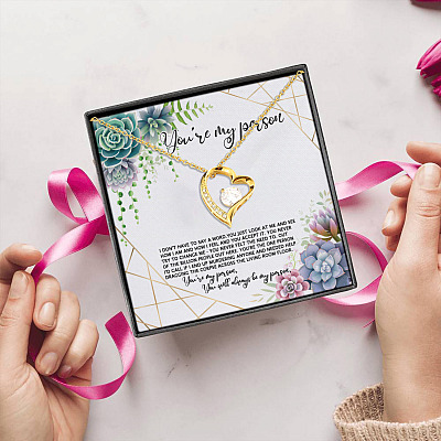 Alternative view of You're My Person You Will Always My Person Forever Love Pendant Necklace - Best Friend Necklace