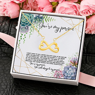 You're My Person You Will Always My Person Infinity Heart Pendant Necklace - Best Friend Necklace